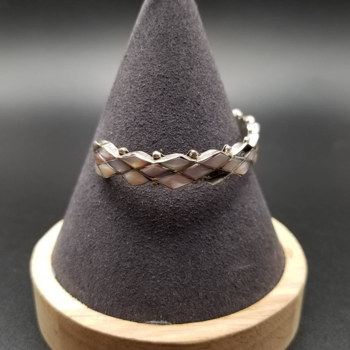 Shell Top Diamond Shape Sterling Silver Vintage C… - image 7