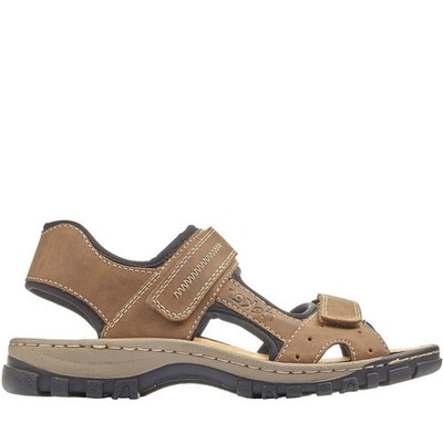 Rieker Men's Brown Open-Toe Sandals Casual Fashion 25084-24