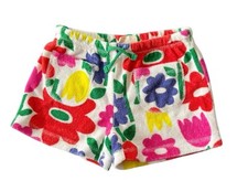 Mini Boden Terry Cloth Shorts Girls Size 6Y Floral Print Colorful 6 T2