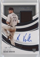 2022 Panini Immaculate Material Jersey Number 4/73 Reiss Knehr #IMA-RK Auto 12ty