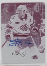 2022 Upper Deck AHL Printing Plate Magenta Achievement 1/1 Sean Malone Auto 2d8