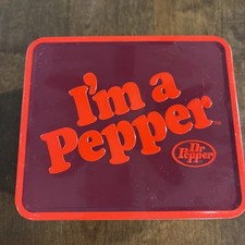 2010 Dr Pepper Metal Tin Lunch Box "I'm a Pepper" Retro look
