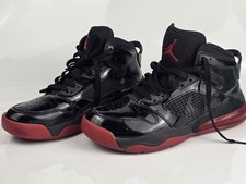 Air Jordan Mars 270 GS Bred Patent Leather BQ6508-006 Black Red Youth 7Y