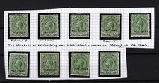ÎLES MALOUINES 1918 -21 KGV OVPT VARIANTES DE TIMBRES DE GUERRE MNH** / MLH (667)