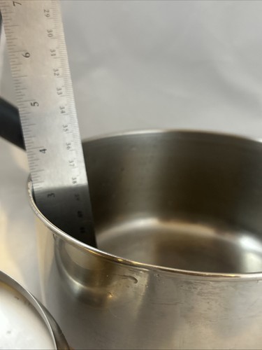 Revere Ware Padella per salsa inox fondo rame 2 qt con coperchio linea Rome NY USA 1400 - Foto 15 di 16