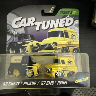 Car Tuned Series 3 2 Pack 53 chevy Pick Up / 57 Gmc Panel Customs Mga Die Cast