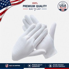 Breathable Stretchable Cotton Gloves - 6 Pairs for Moisturized Hands Work