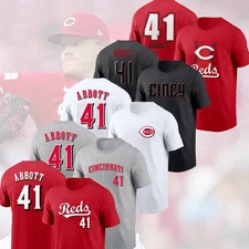 SALE 30% - Andrew Abbott #41 Cincinnati Reds Name & Number Fans Gift Fastship