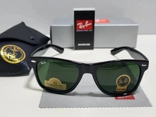 Ray-Ban 2140 Sunglasses Black frame with 50mm green lenses Unisex Brand New-2140