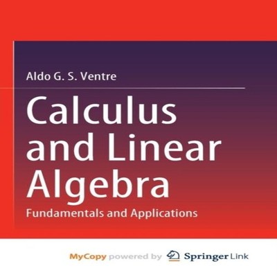 Calculus and Linear Algebra Fundamentals and Applications Aldo G.