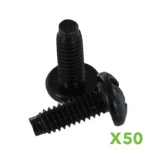 50 pack Server Rack Screws 3/8" Pan Phillips 12-24 Stainless Steel 19" Rack