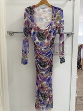 GANNI Floral Body-con Midi Dress M