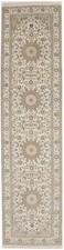2'7 X 10'7 Indo-Nain Oriental Runner Rug Floral Design Carpet 3X11 ft