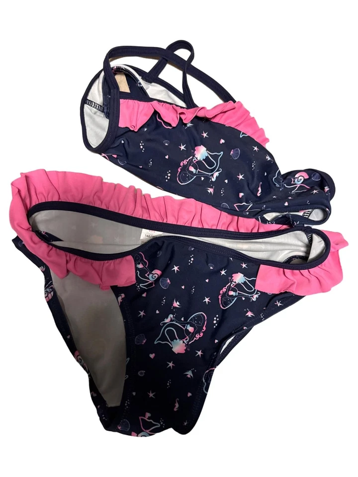 Yigga Bikini Enfant Bleu à Volants Motif Animalier (EU 146) - Photo 1/1