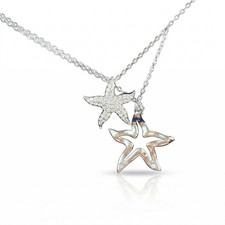 Authentic Swarovski Necklace and pendant: Two stars