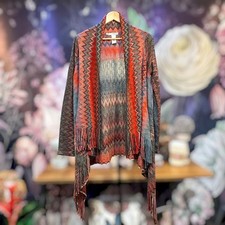 Maurices M Southwestern Fringe Longline Cardigan Boho Western Statement Festival