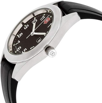 NEW VICTORINOX Garrison Black Dial Silicone Strap Ladies Watch