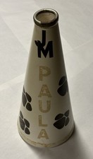 Vintage Cheerleader Megaphone Hand Decorated W/ School Paws And Name 21