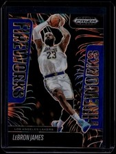 2024-25 Panini Prizm Black Basketball LeBron James #3 Fireworks Blue Ice /125