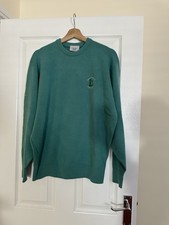 Glenbrae Spiral Herren Gr. M Grün Wolle Ballycastle Golfschläger Pullover Pulli