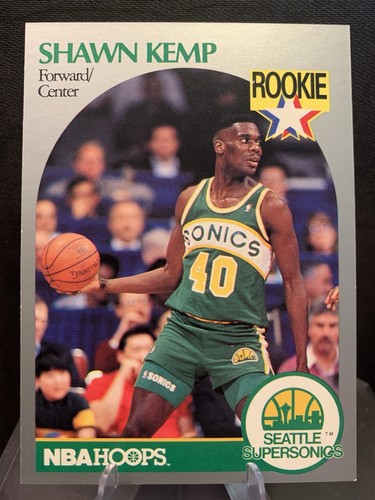 Shawn Kemp Rookie Lot – 1990 Fleer, Hoops, SkyBox + Bonus Isaiah Rider Card - Picture 4 of 9