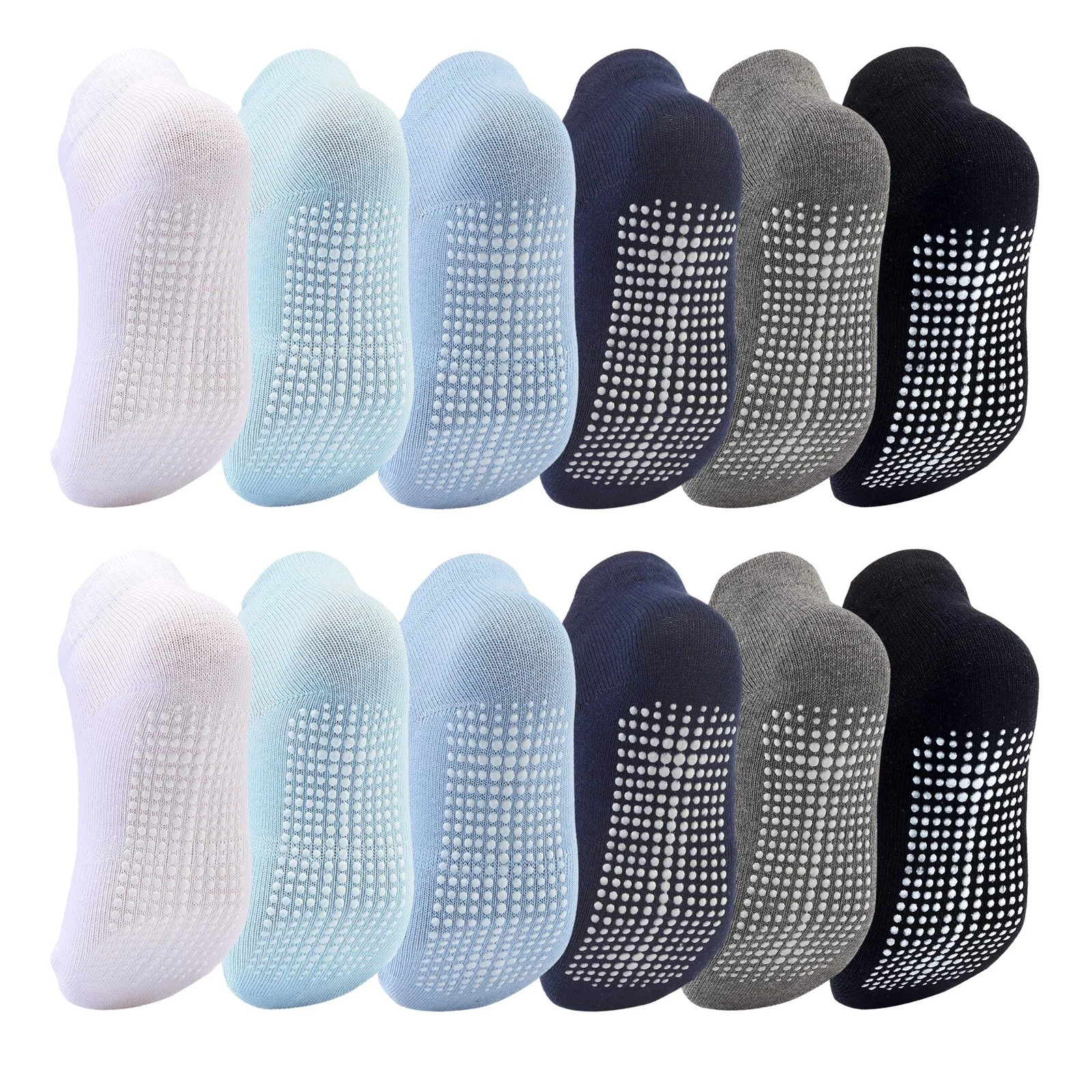 Toddler Non-Slip Ankle Socks Baby Anti-Skid Grips Infant Kids Cotton