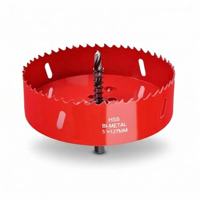 5 Inch Hole Saw with Arbor for Metal Wood and Plastic, 127Mm Bi-Metal Hole Cutte