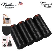 Versatile Black Drawstring Trash Bags - 208 Count, Ideal for Home and Office