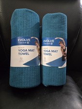 Gaiam Evolve Tappetino Yoga Antiscivolo Asciugamano con Supporto in Gomma 24” X 68” Nuovo. Confezione Da 2