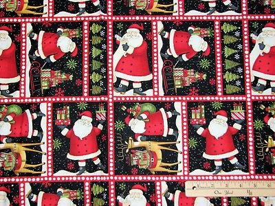 SOUTH SEA IMPORTS Santa's Gifts Small Blocks Tags Debbie Mumm Christmas Fabric 23" #67490