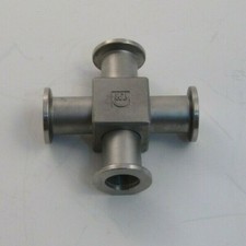 LEYBOLD (LH) NW16 Stainless Steel Cross (4-Way KF16 Cross) - Prepaid Shipping 