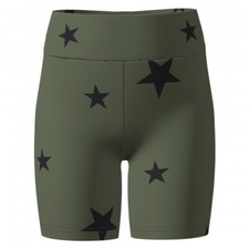 Kids Girls Biker Shorts LuLaRoe Size 4 Stars Army Green NEW Unisex Boy