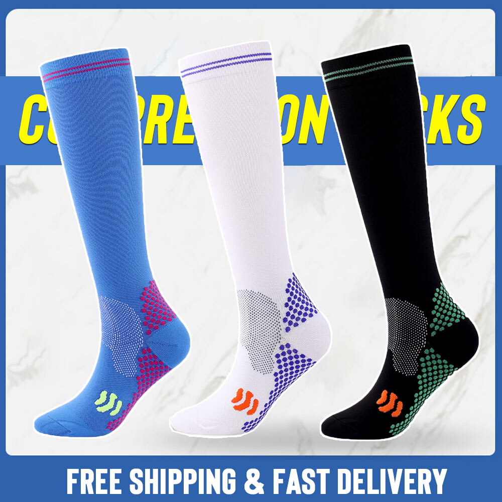Compression Socks Support Performance 20-30mmhg Running Stockings Size S-XXL-image