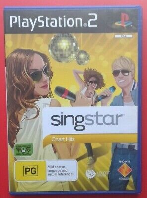 Singstar Chart Hits PS2 with Manual TRACKING + FREE POSTAGE + FAST