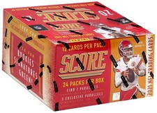 NFL 2021 Score Football Trading Card RETAIL Box [24 Packs]