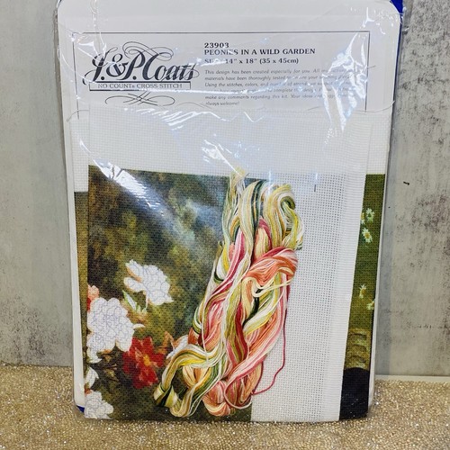 Cappotti J&P fiori e pizzo anni 90 punto croce casa dolce casa lotto di 3 senza conteggio nuovi con scatola - Foto 3 di 12
