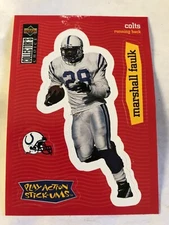 1997 Collector's Choice Stick Ums Sticker Marshall Faulk #S20 Colts