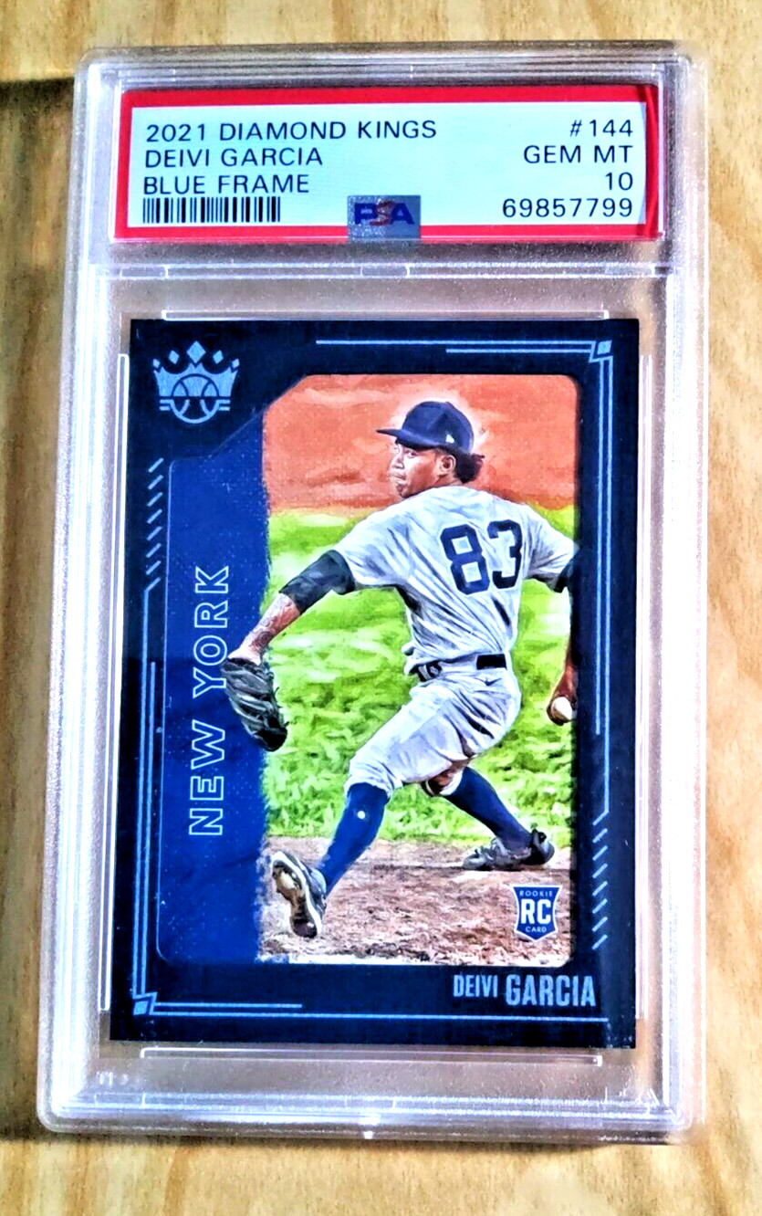 2021 Panini Diamond Kings DEIVI GARCIA #144 Blue Frame Rookie PSA 10 Gem Mint