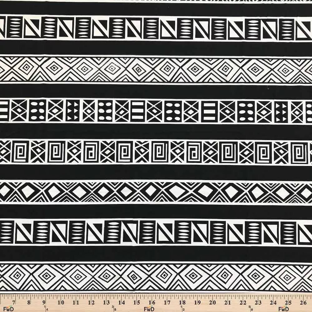 DTY Fabric Aztec Print 4 1 Stretch Brushed Jersey Knit Apparel