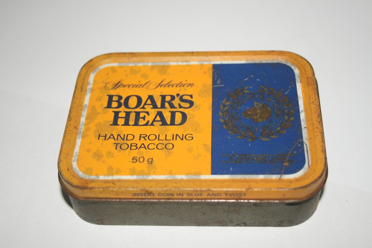 boars head tobacco tin Victory Vintage Signs Smoke Boar's Advertisement Reproduction Sign : Home & Kitchen Boar's Head vintage tobacco tin.