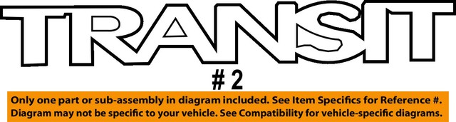 2010-2013 Ford TRANSIT Connect Nameplate Emblem Rear OEM AT1Z6142528A