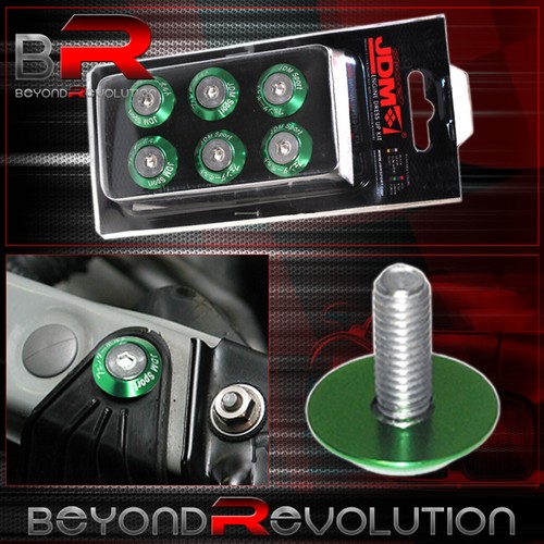 For Honda D-Series JDM Header Cam Cap M8 Drivet Fender Valve Washers Kit Green - Picture 5 of 5