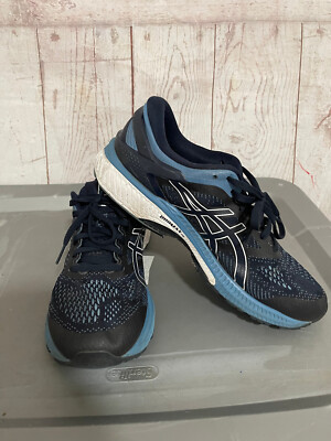 Asics Gel-Kayano 26 Women s Black / Blue Lace Up Athletic Shoes 1011A541 Size 9