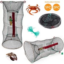 1/2PC GIANT LOBSTER CRAB CRAYFISH BAIT FISH LIVE TRAP CAGE POT 60 x 30cm