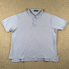 Polo Ralph Lauren Polo Shirt Mens 2XB Light Blue Pony Cotton Golf Casual