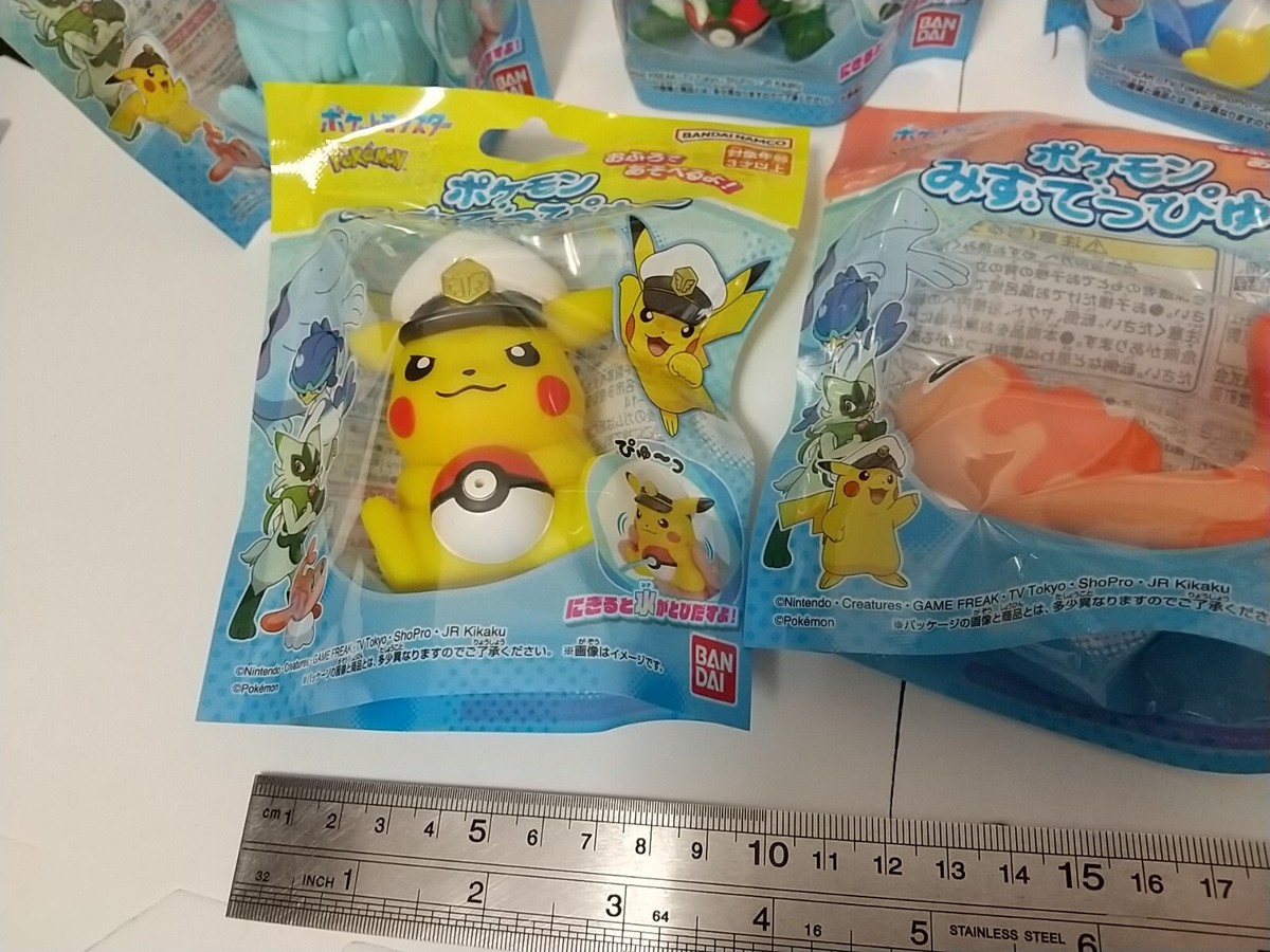 Pokemon Water gun 5 Set Figure Pikachu Quagsire Floragato Quaxwell
