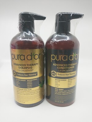 PURA D'OR Advanced Therapy Biotin Shampoo & Conditioner Hair Care Set, 16oz