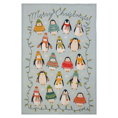 Ulster Weavers PINGUINLICHTER 100 % Baumwolle Geschirrtuch Frohe Weihnachten Feenlichter