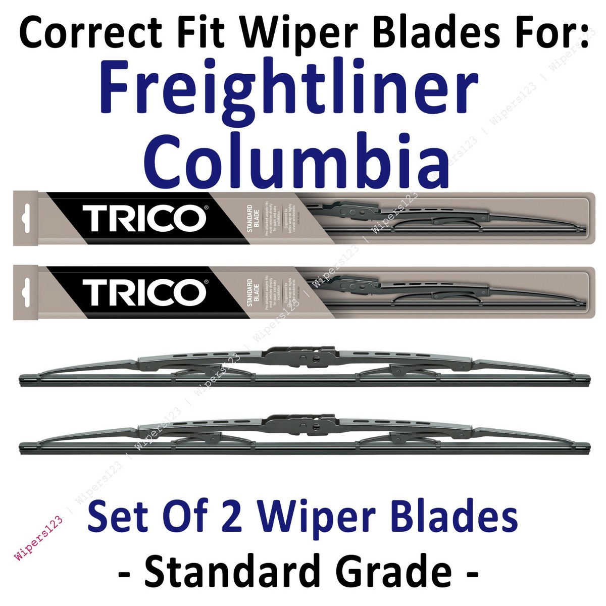 Wiper Blades 2-Pack Standard 2000-2016 Freightliner Columbia