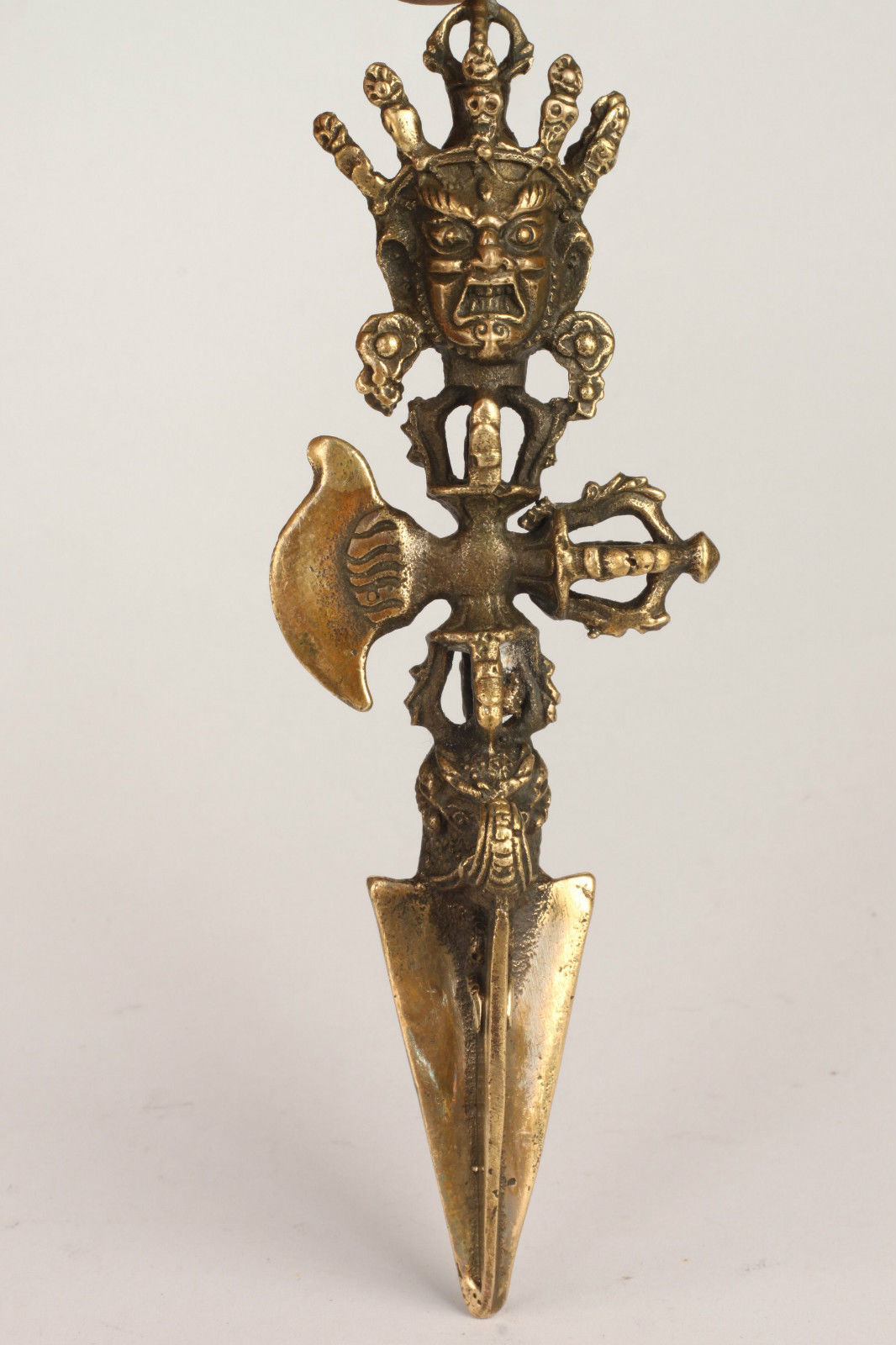 Vintage Collection Old Handmade Brass Buddhist Statues Exorcism Tools